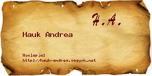 Hauk Andrea névjegykártya